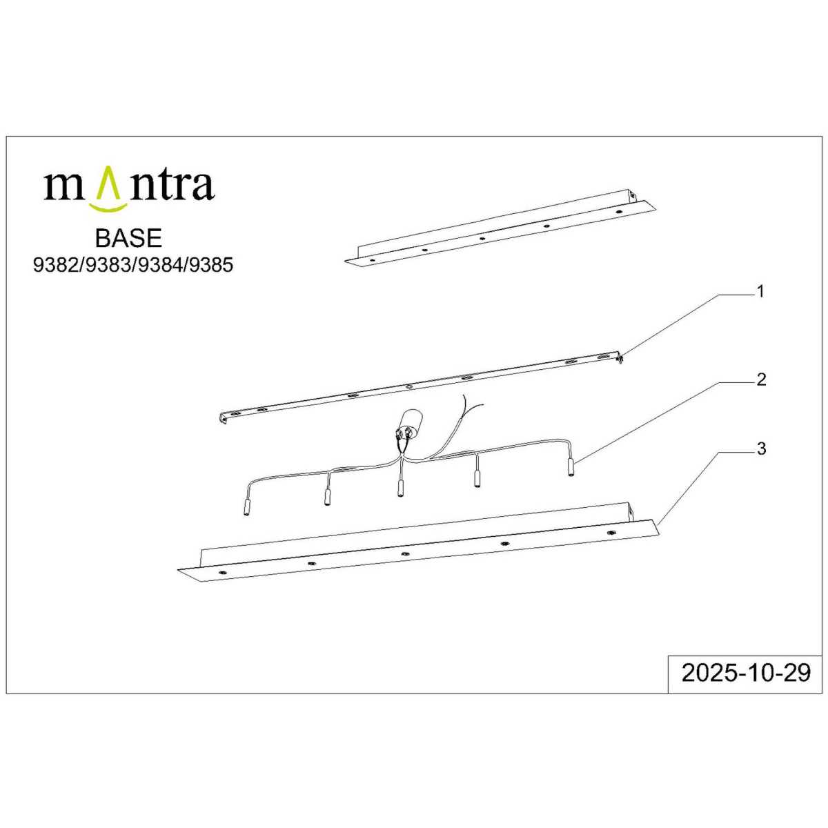 Подвесная люстра Mantra Arrecife 9384+9229 (5L)
