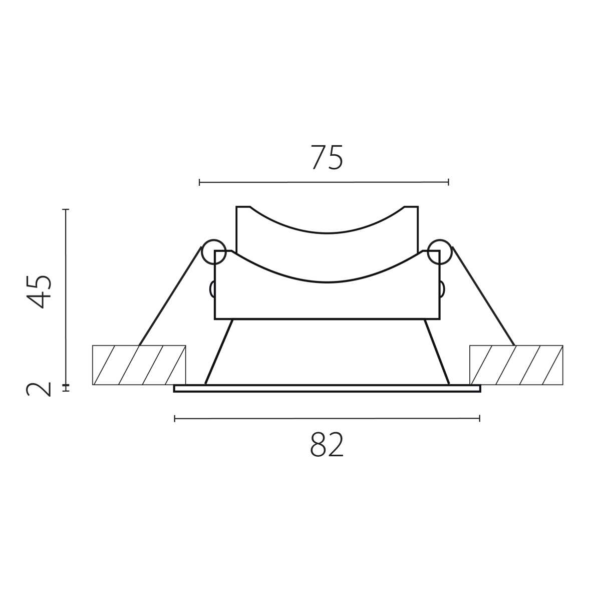 Рамка термостойкая (светильник) PVC д/крепления LED источника света в подвесном потолке Piano Lightstar 012907