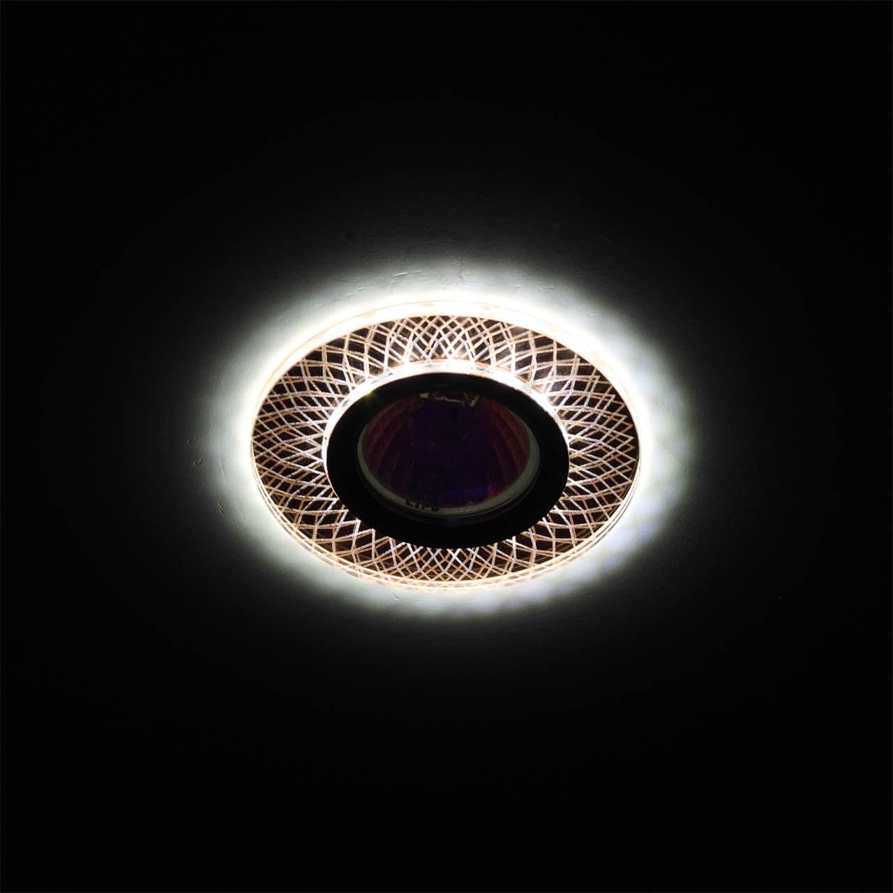 Точечный светильник ЭРА с подсветкой DK LD43 TEA 3D Б0037352