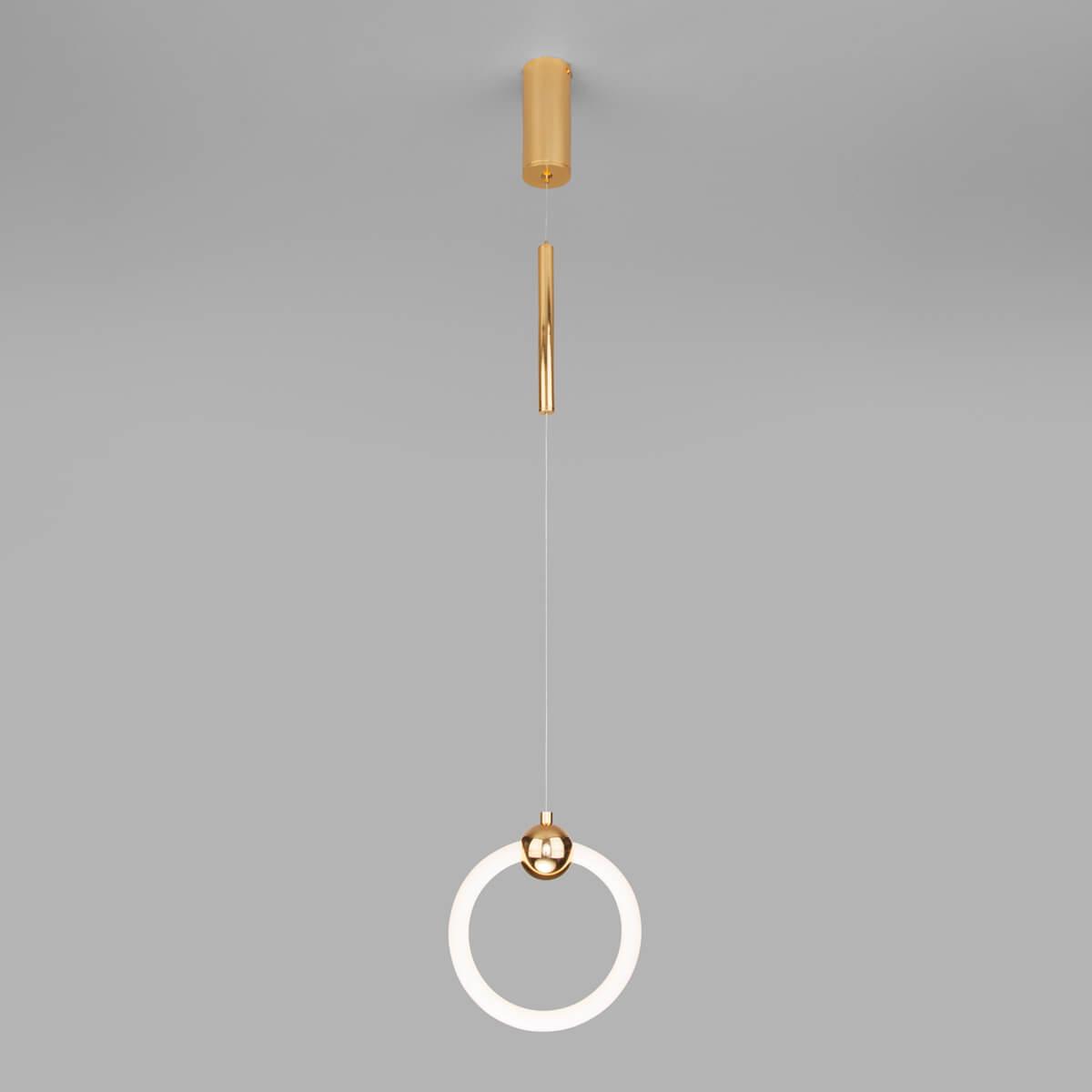 Подвесной светодиодный светильник Eurosvet Rim 90165/1 золото