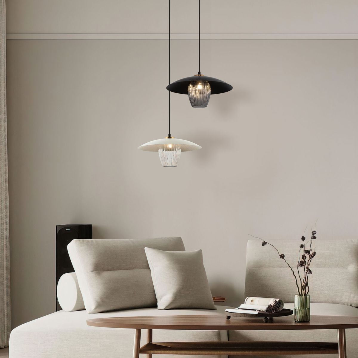 Подвесной светильник Eurosvet Kamari 50259/1 черный/дымчатый