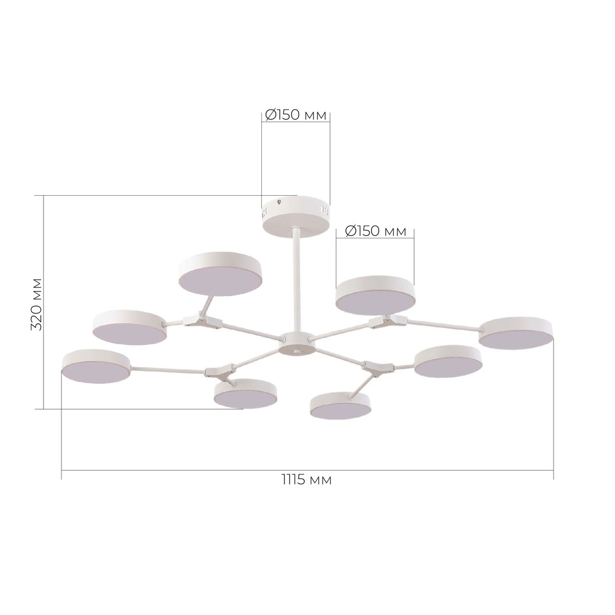 Потолочная светодиодная люстра Evoluce Monta SLE6003-502-08