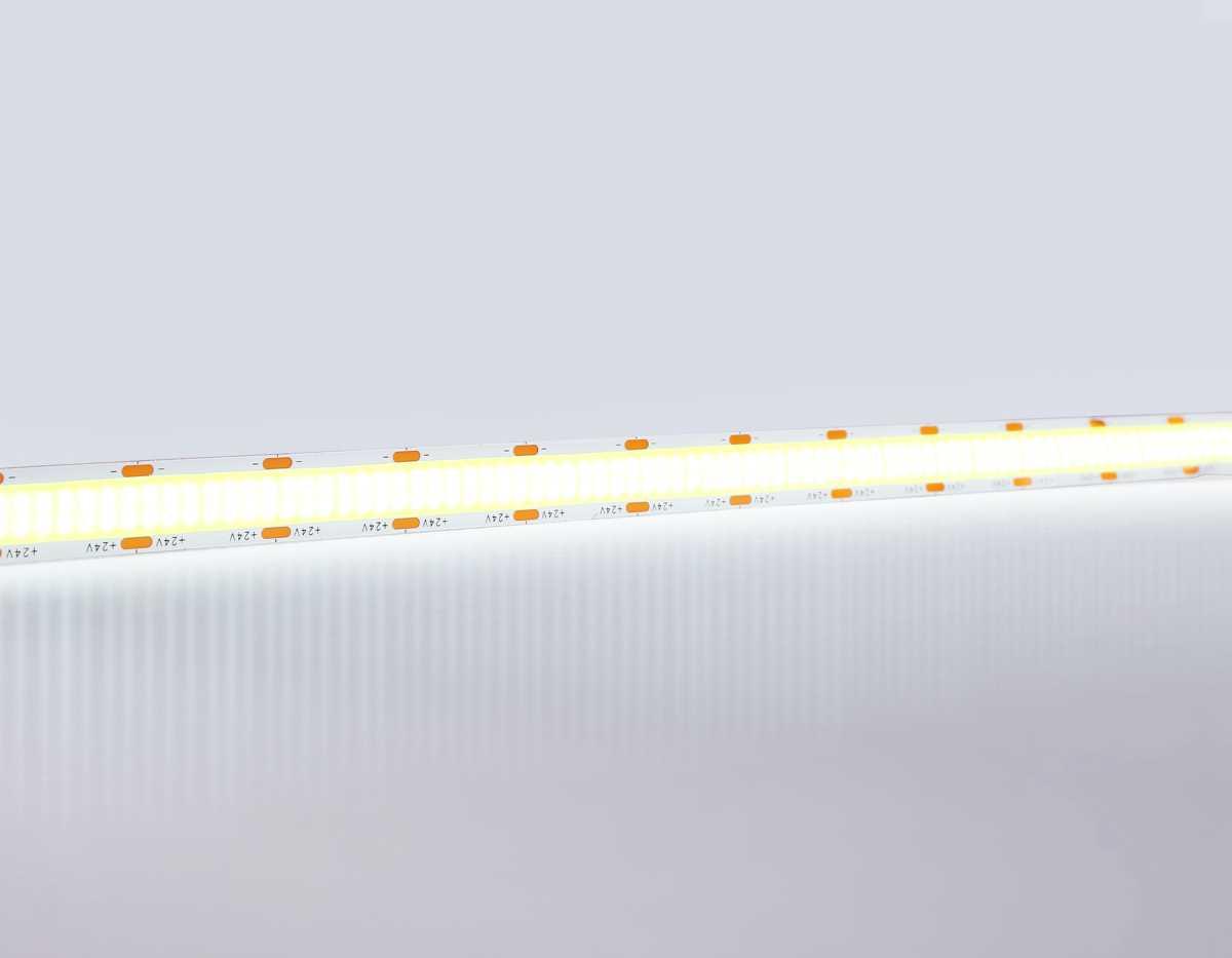 Светодиодная лента Ambrella Light GS4803 COB 616Led/19W m/ 24V IP20 6500K/ 5m*12mm*2mm (2 конт.) GS4803