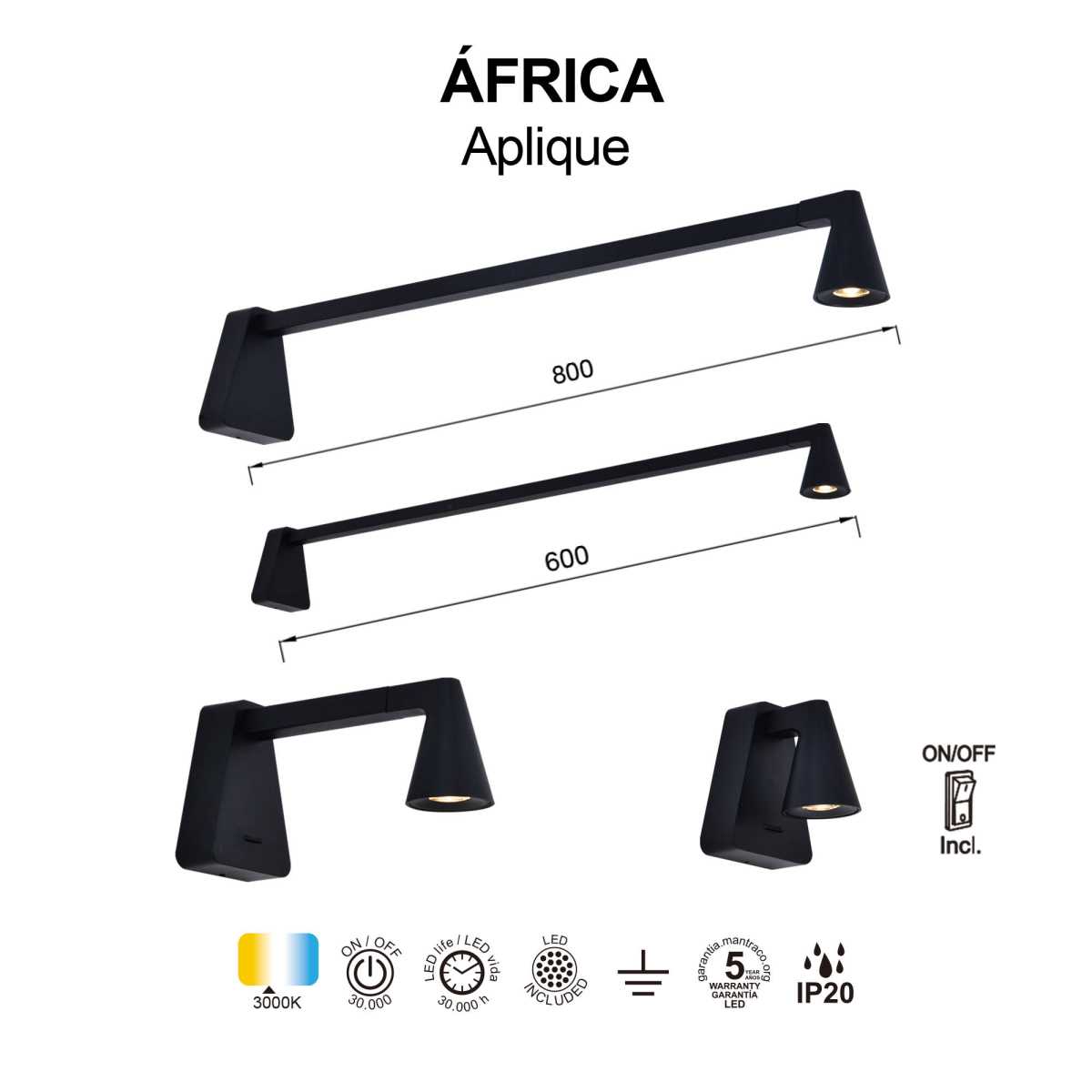 Настенный светильник Mantra Africa 9413