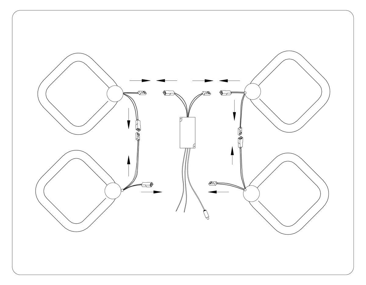 Потолочная светодиодная люстра Ambrella light Acrylica Original FA3819