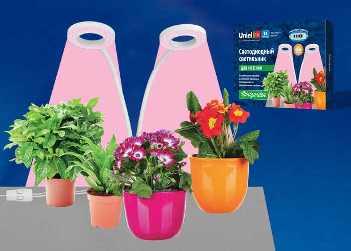 Светильник для растений Uniel ULT-P35-15W/SPLE/TM IP40 White UL-00004847