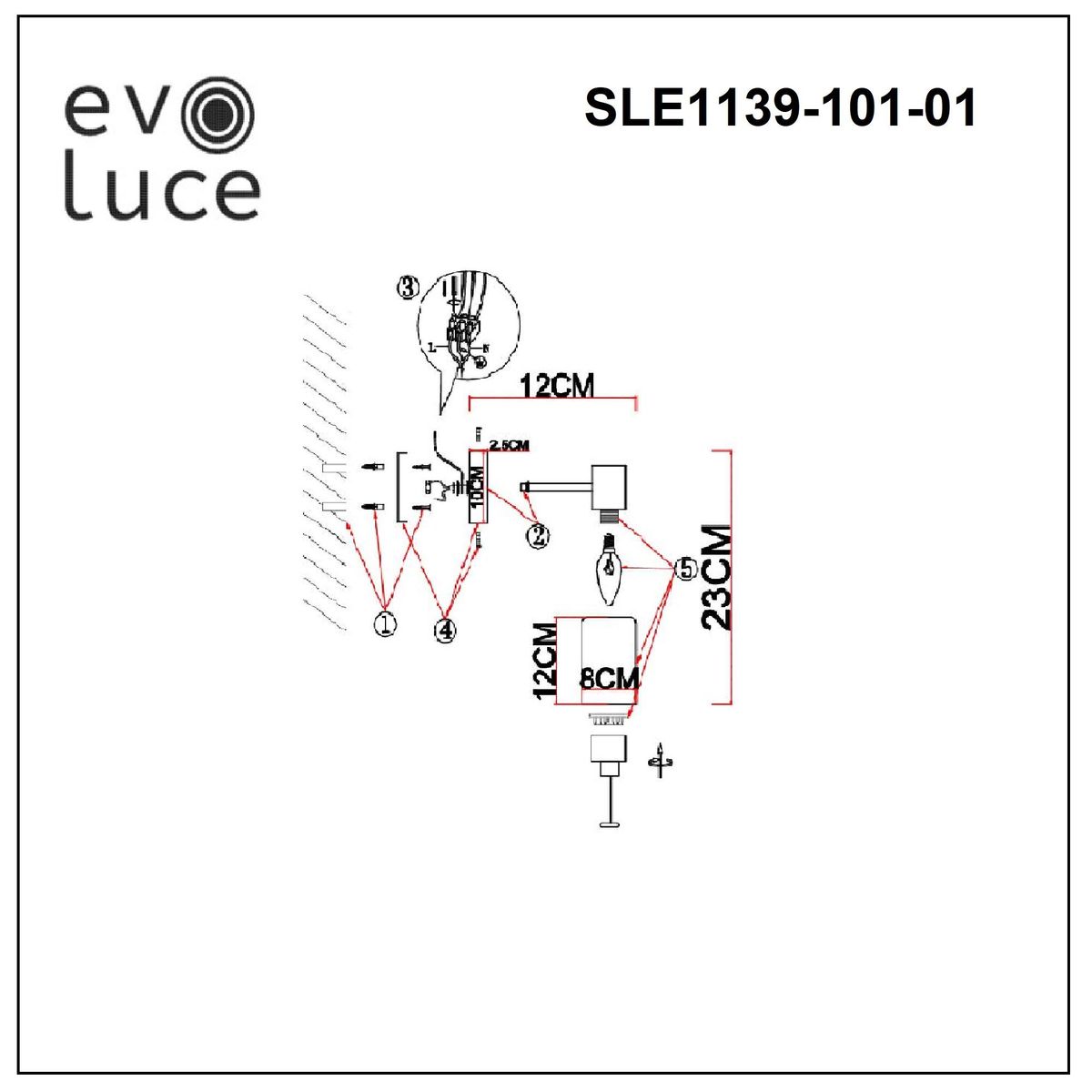 Бра Evoluce Gessi SLE1139-101-01