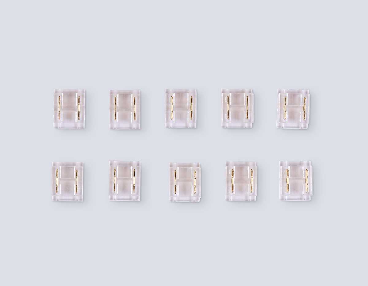 Соединитель прямой  AMBRELLA LIGHT ILLUMINATION COB 12/24V для лент 8/10mm (2 конт.) (10шт. в комплекте) GS6361