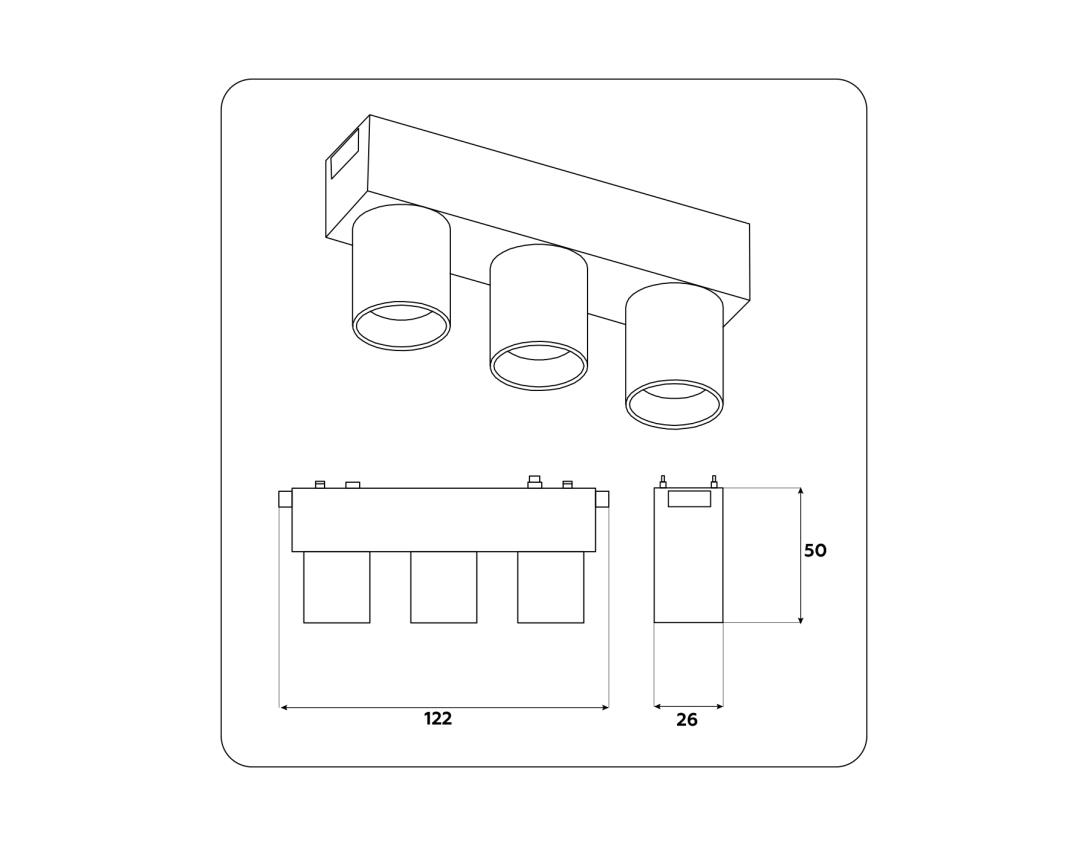 Трековый светодиодный светильник Ambrella light Track System GV1503