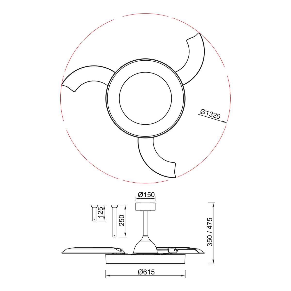 Люстра-вентилятор Mantra NISEKO FAN L 9058