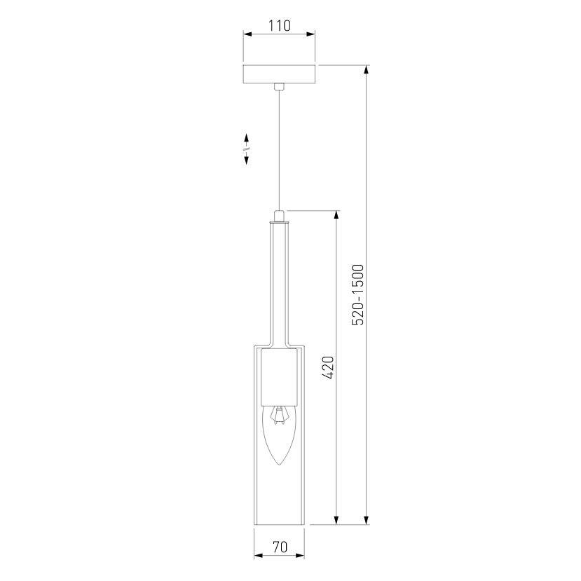 Подвесной светильник Eurosvet Graf 50226/1 янтарный