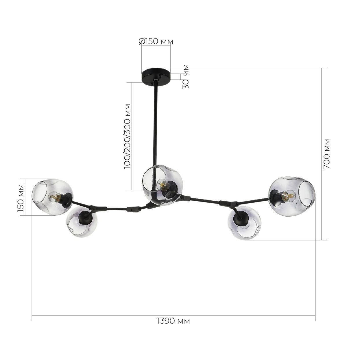 Подвесная люстра Evoluce Rametto SLE154843-05