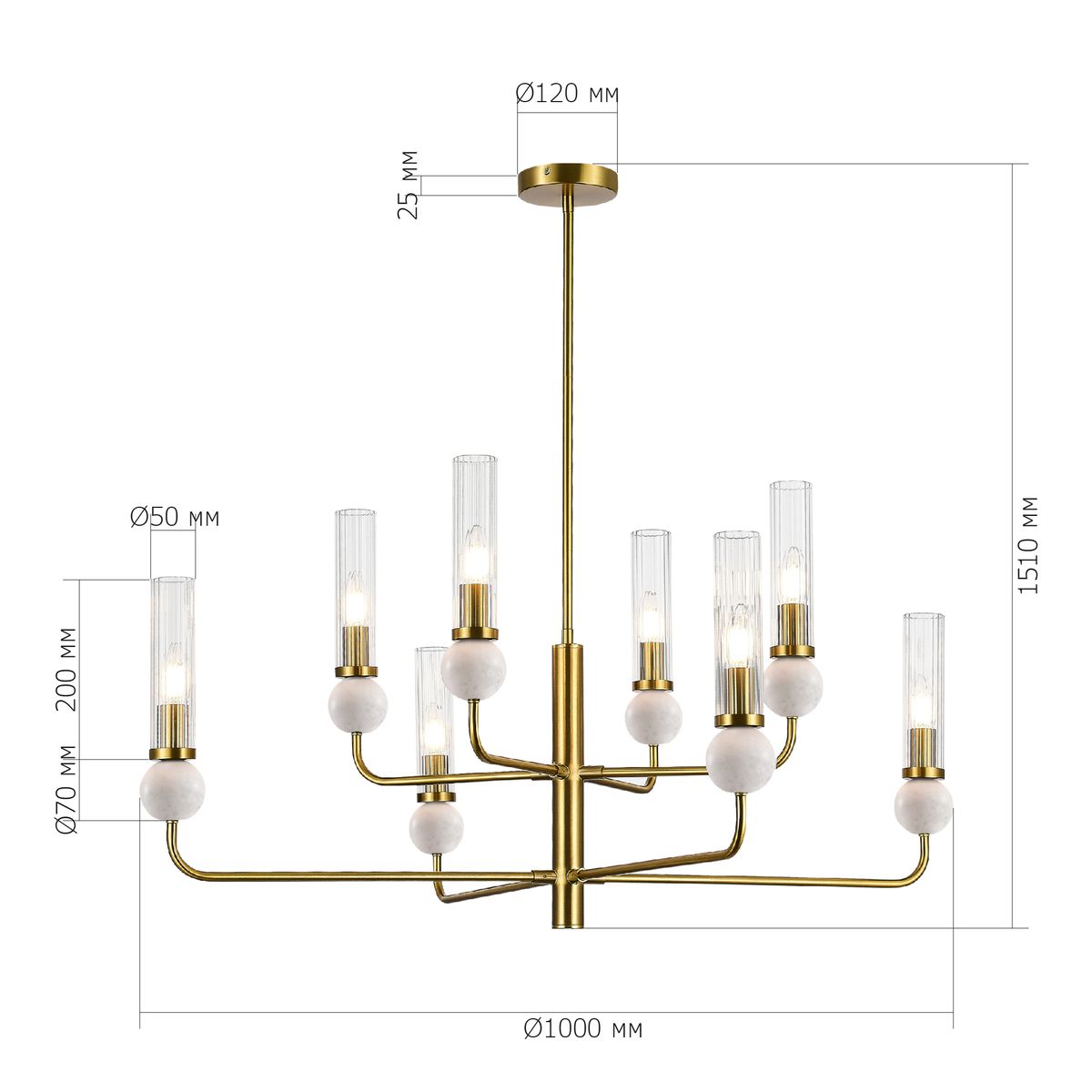 Подвесная люстра ST Luce Medea SL1244.303.08