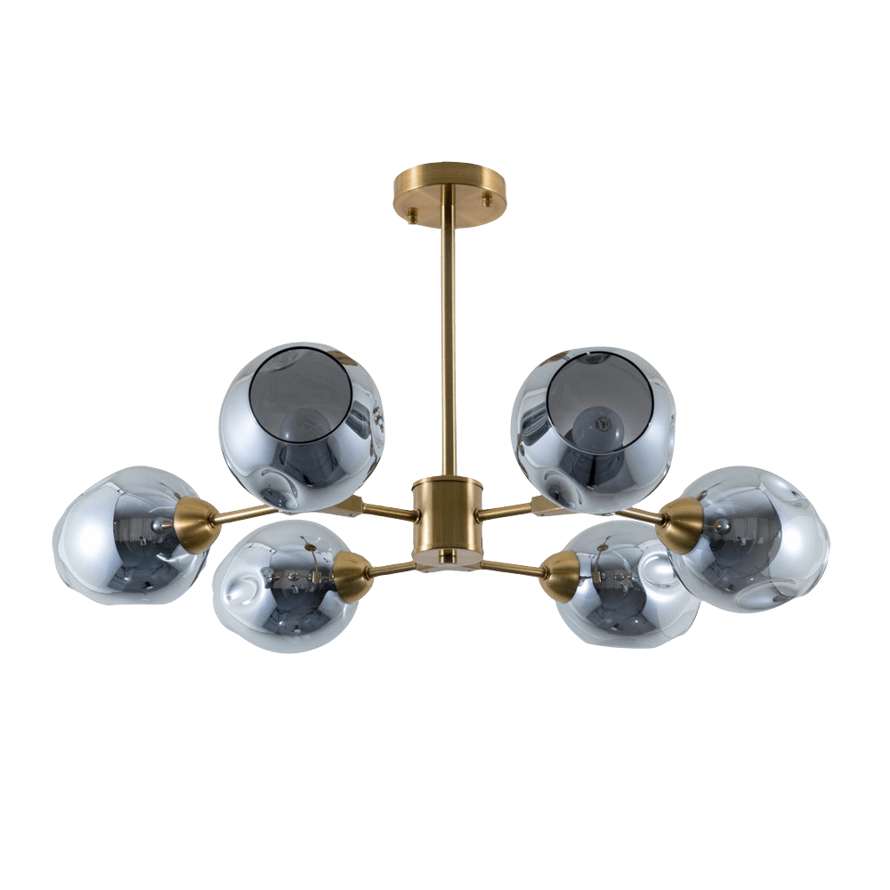 Потолочная люстра Arte Lamp Yuka Smoky A7759PL-6PB