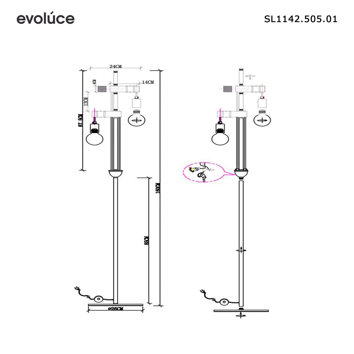 Торшер Evoluce Bagetti SL1142.505.01
