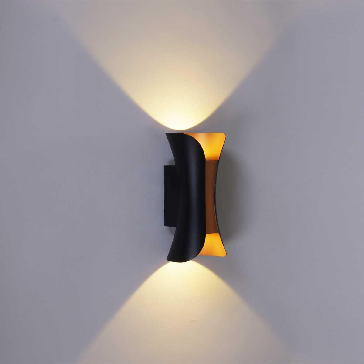 Настенный светильник Reluce 86852-9.2-002KT LED2*5W BK+GD
