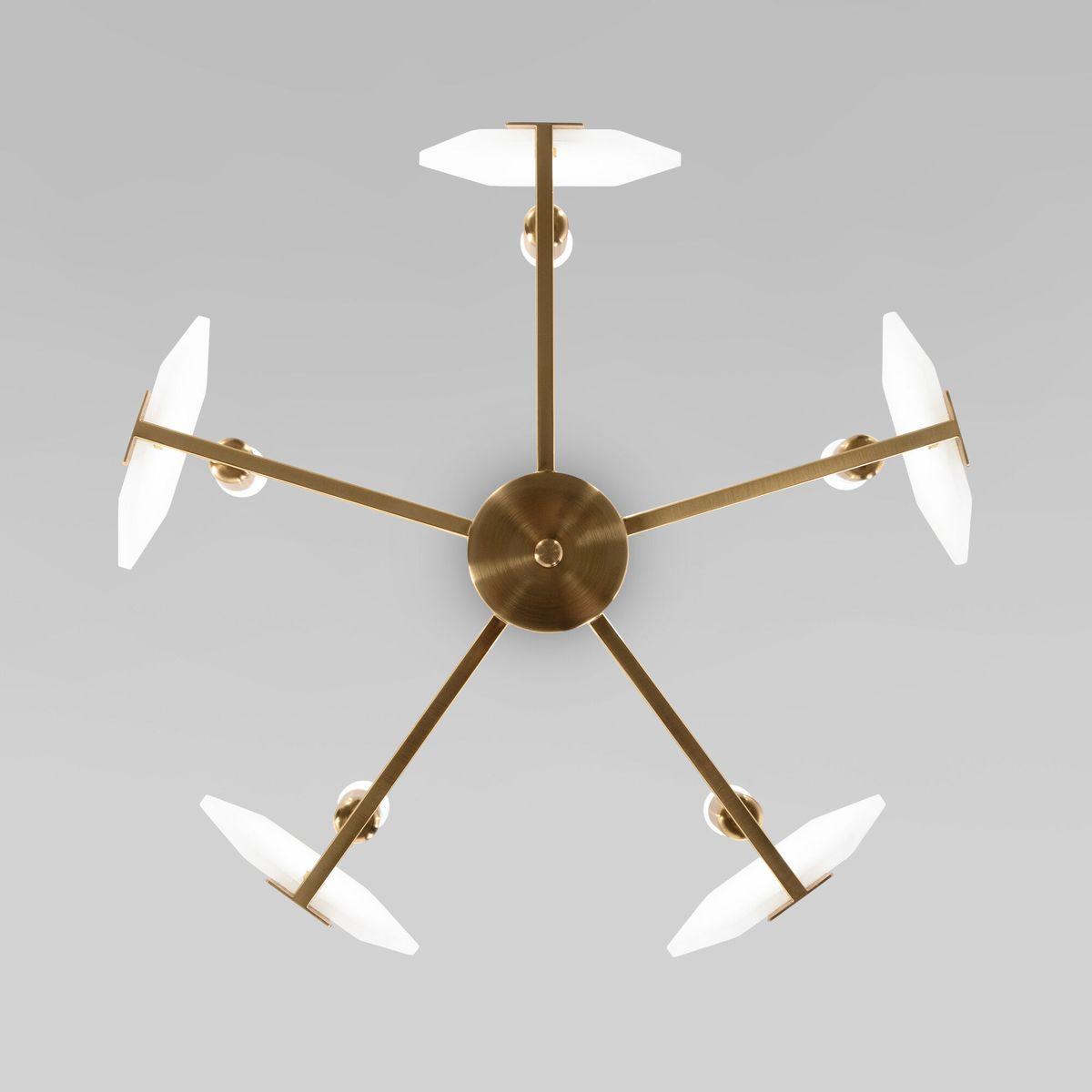 Потолочная люстра Eurosvet Marble 60158/5 латунь