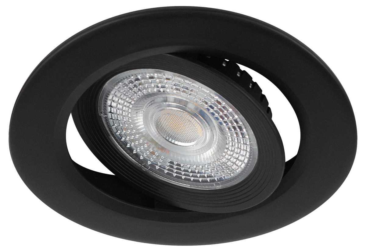 Светильник светодиодный встраиваемый ЭРА KL LED 25A-5 3K BK 5Вт 3000К круглый поворотный черный Б0068164