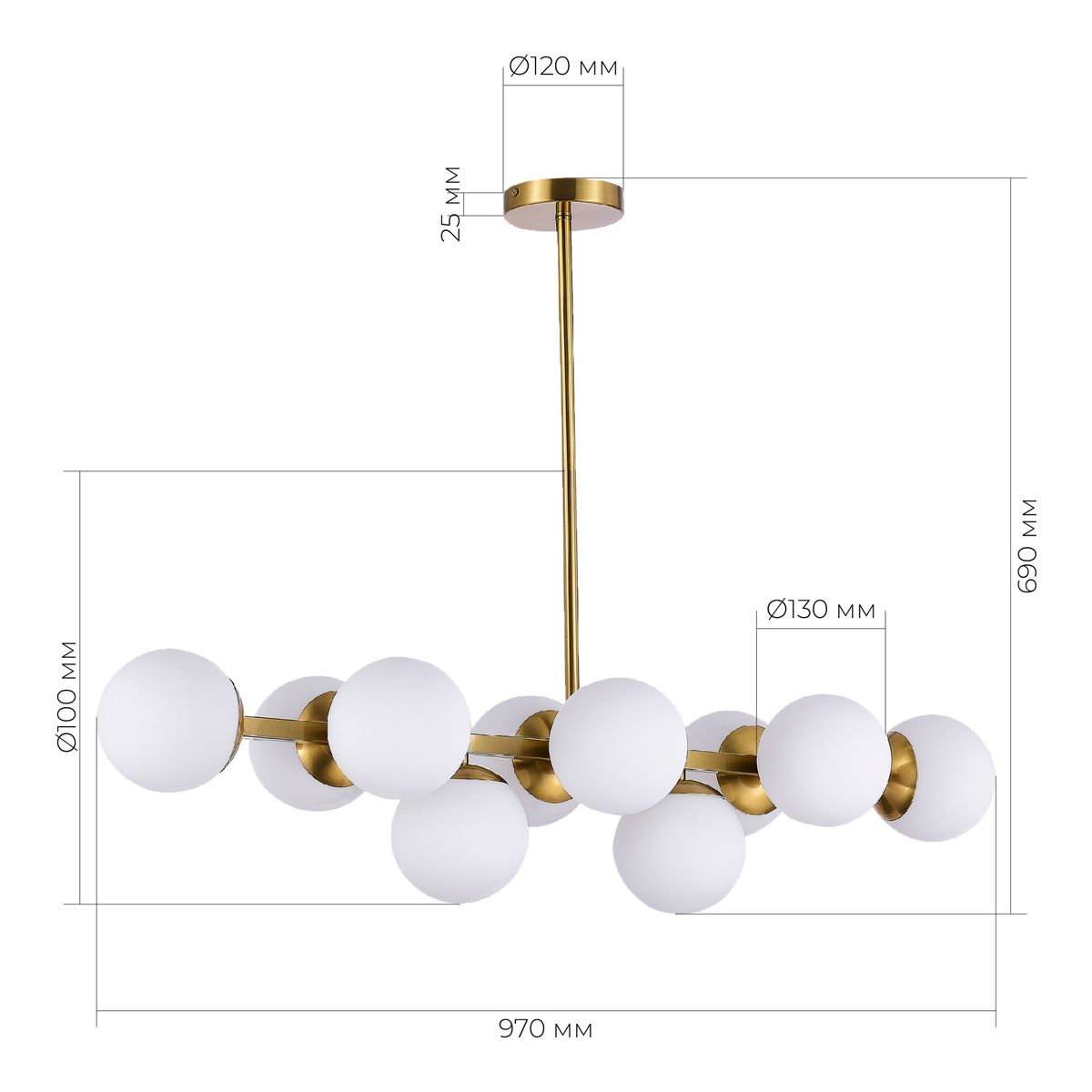 Подвесная люстра Evoluce FRATTA SLE1191-202-10