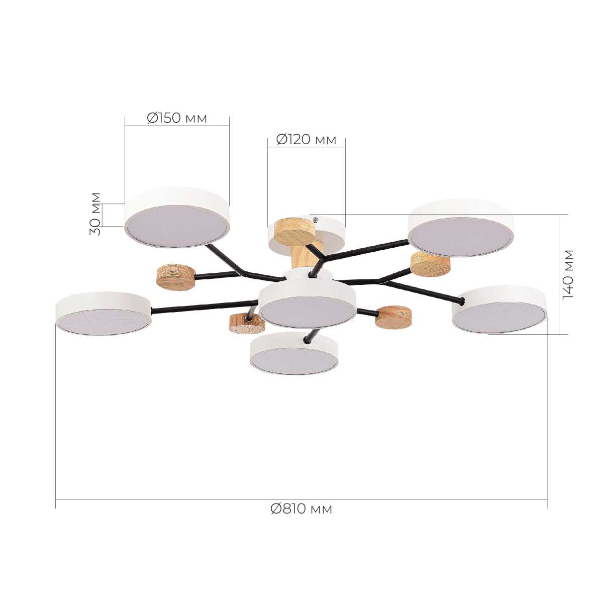 Потолочная светодиодная люстра Evoluce FAEMA SLE6006-502-06
