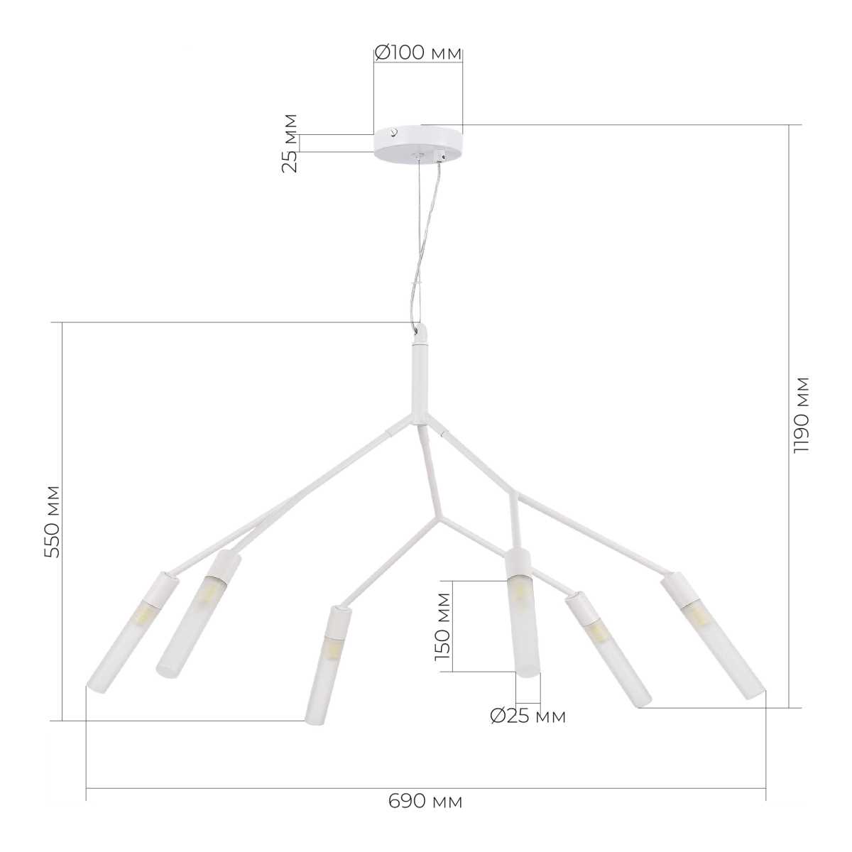 Подвесной светильник Evoluce KAITO SLE1129-503-06