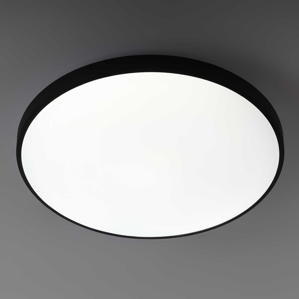 Светильник потолочный светодиодный ЭРА Классик без ДУ SPB-6 Slim Base BK 24W-5K 5000К Б0069771