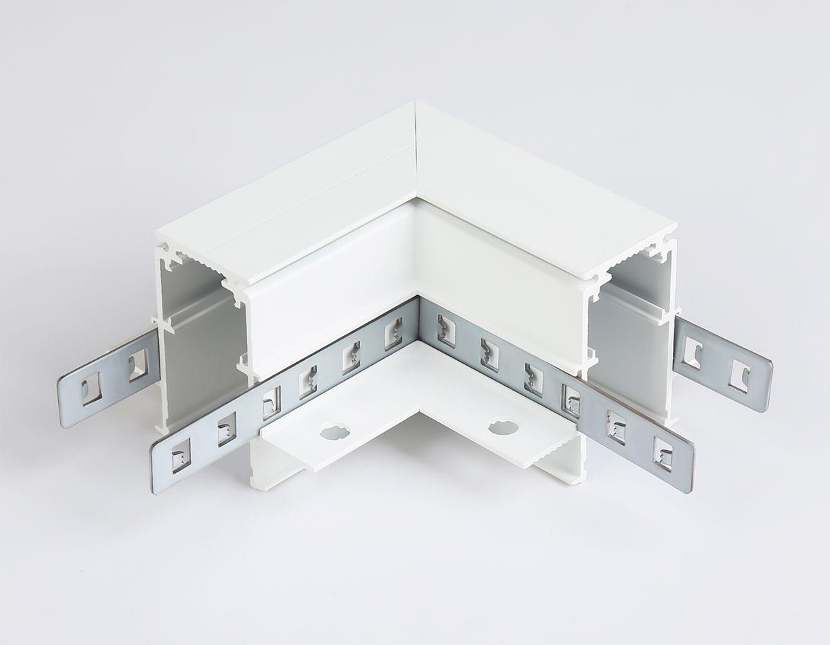 Коннектор L-образный для встраиваемого шинопровода Ambrella light Track System Magnetic GL3352