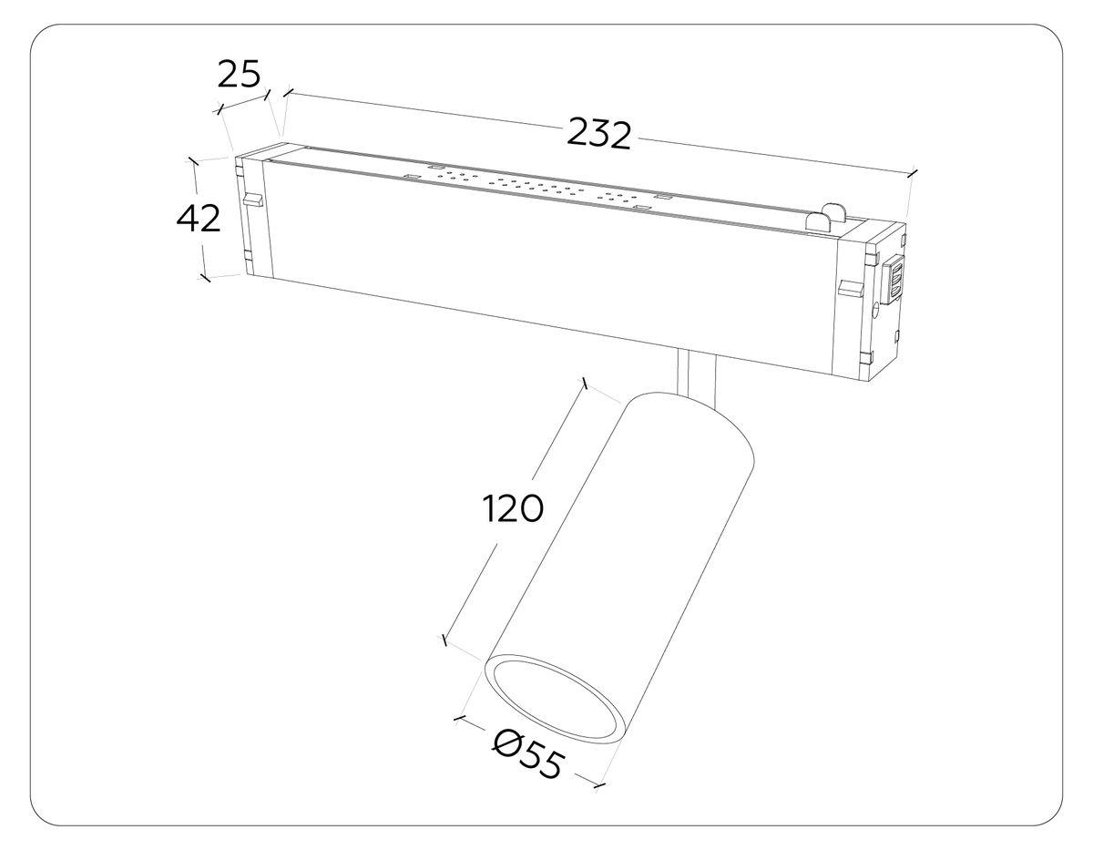 Трековый светодиодный светильник Ambrella Light Track System Magnetic 220V GL1223