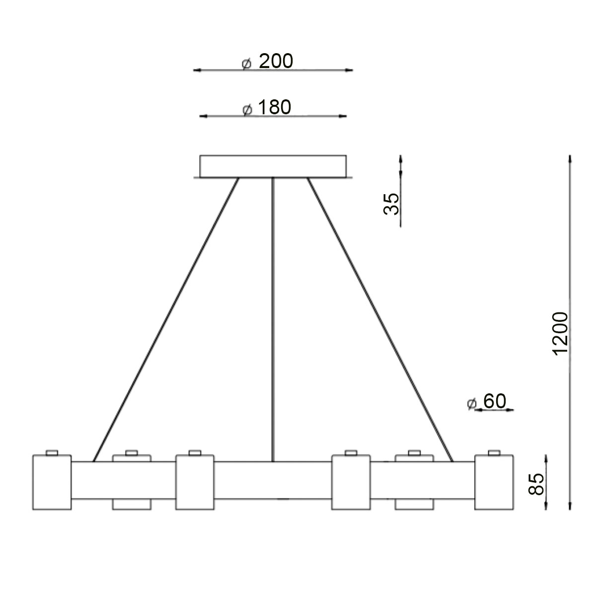 Подвесной светильник Vele Luce Octopus VL10152P06