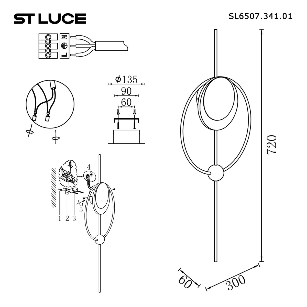 Настенный светодиодный светильник ST Luce Dali SL6507.341.01