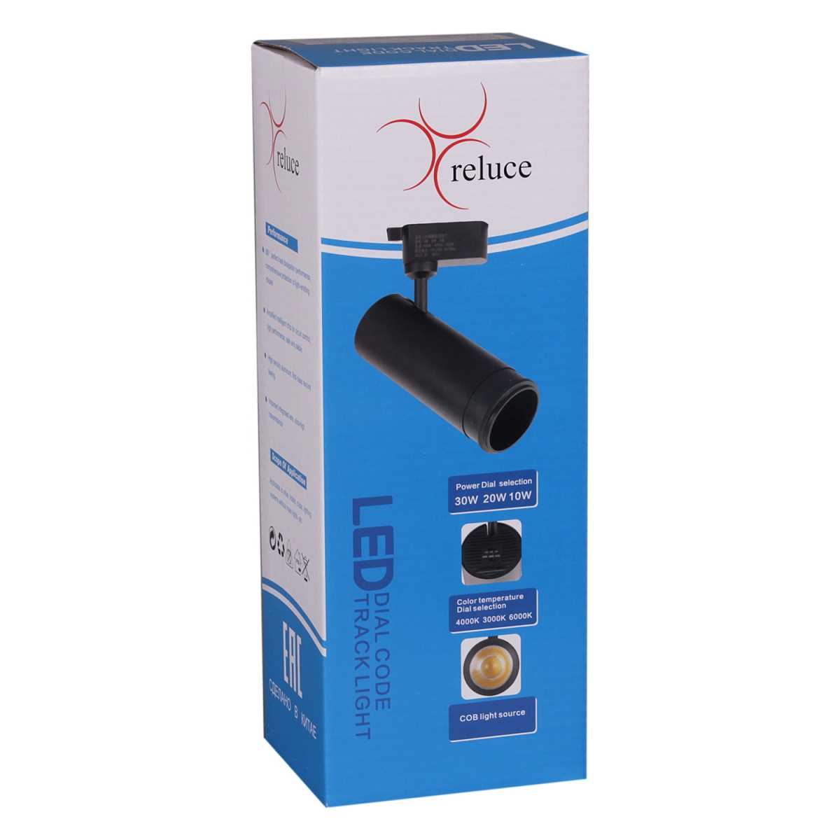 Светильник трековый Reluce 06650-9.3-LED10/20/30W CCT BK