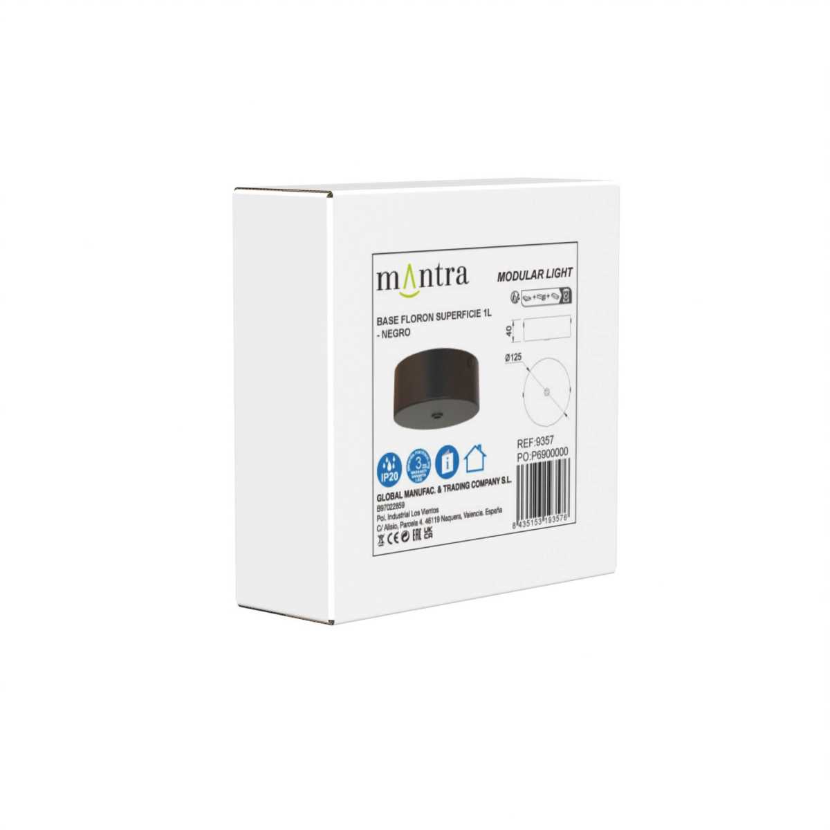 Потолочное основание Mantra Modular Light Florones 9357