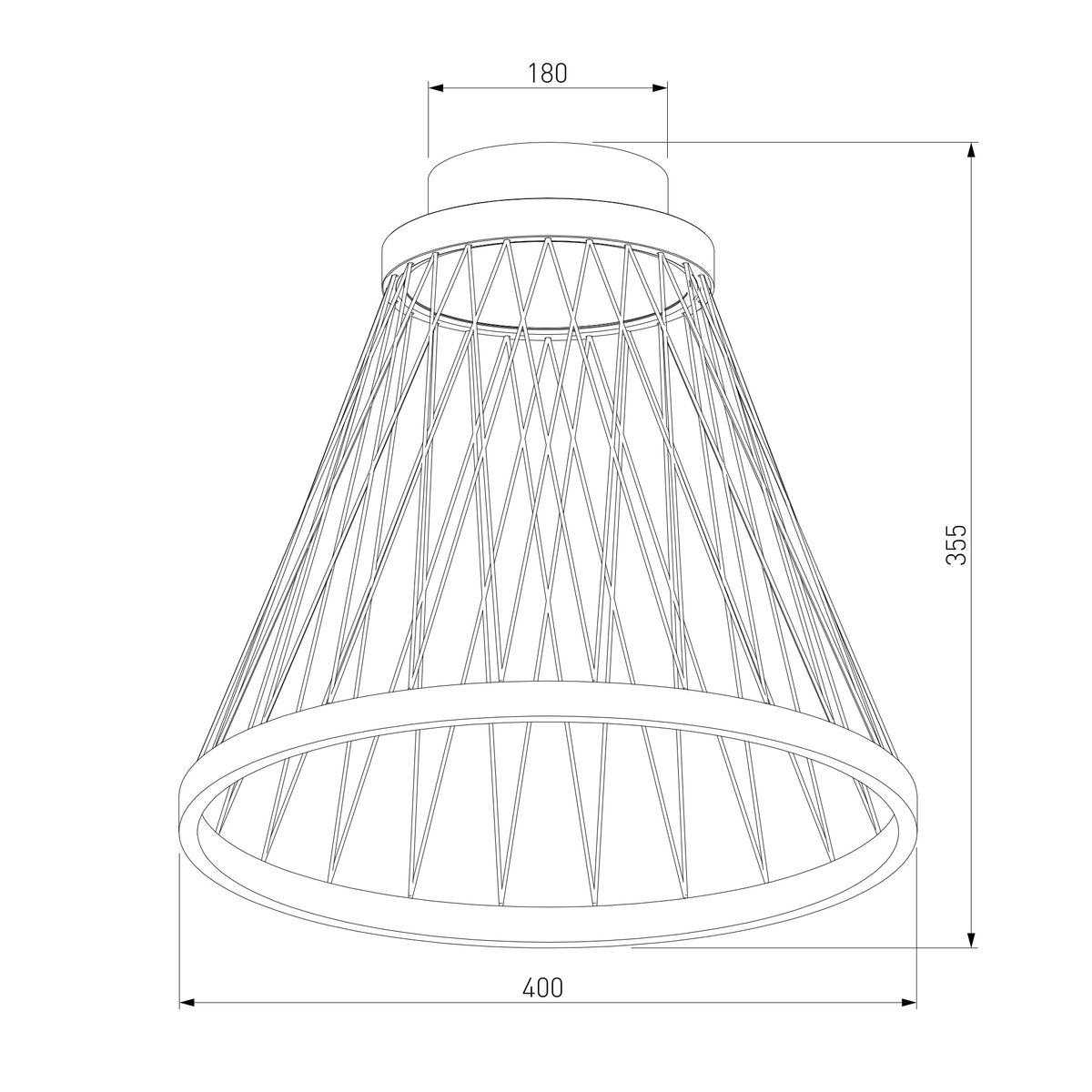 Потолочный светодиодный светильник Eurosvet Cesta 40018/1 LED коричневый