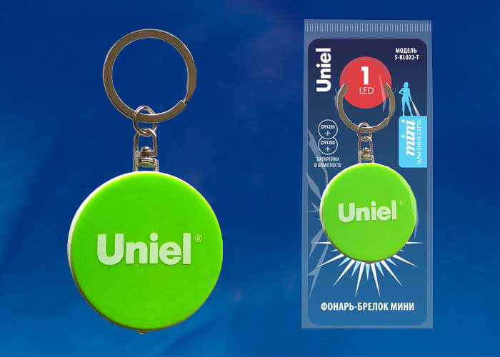 Фонарь-брелок светодиодный Uniel Standard Mini от батареек 47х40 S-KL022-T Green UL-00004098