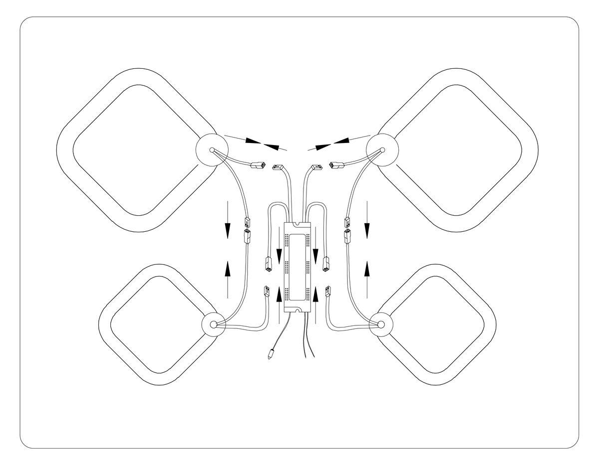 Потолочная светодиодная люстра Ambrella light Acrylica Original FA3822
