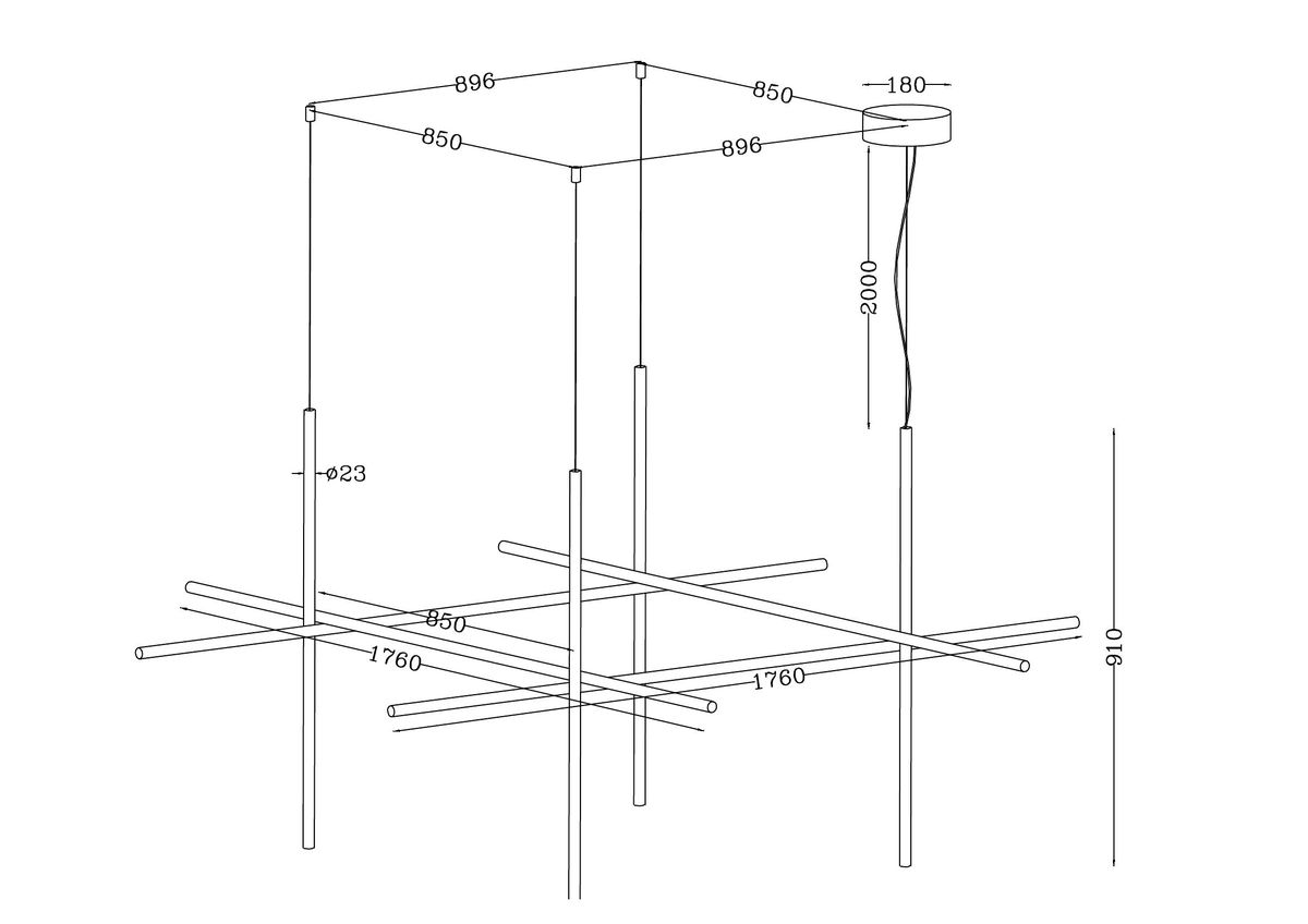 Подвесной светодиодный светильник Divinare Kalipso 1837/01 SP-105