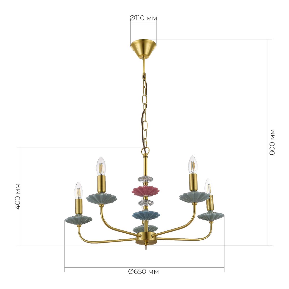 Подвесная люстра Evoluce Attic SLE1117-203-05