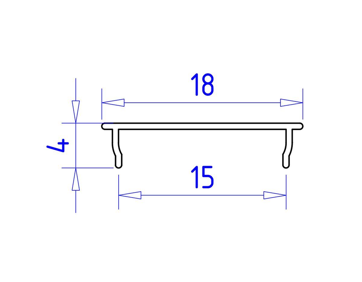 Профиль с рассеивателем Ambrella Illumination GP1600BK/BK