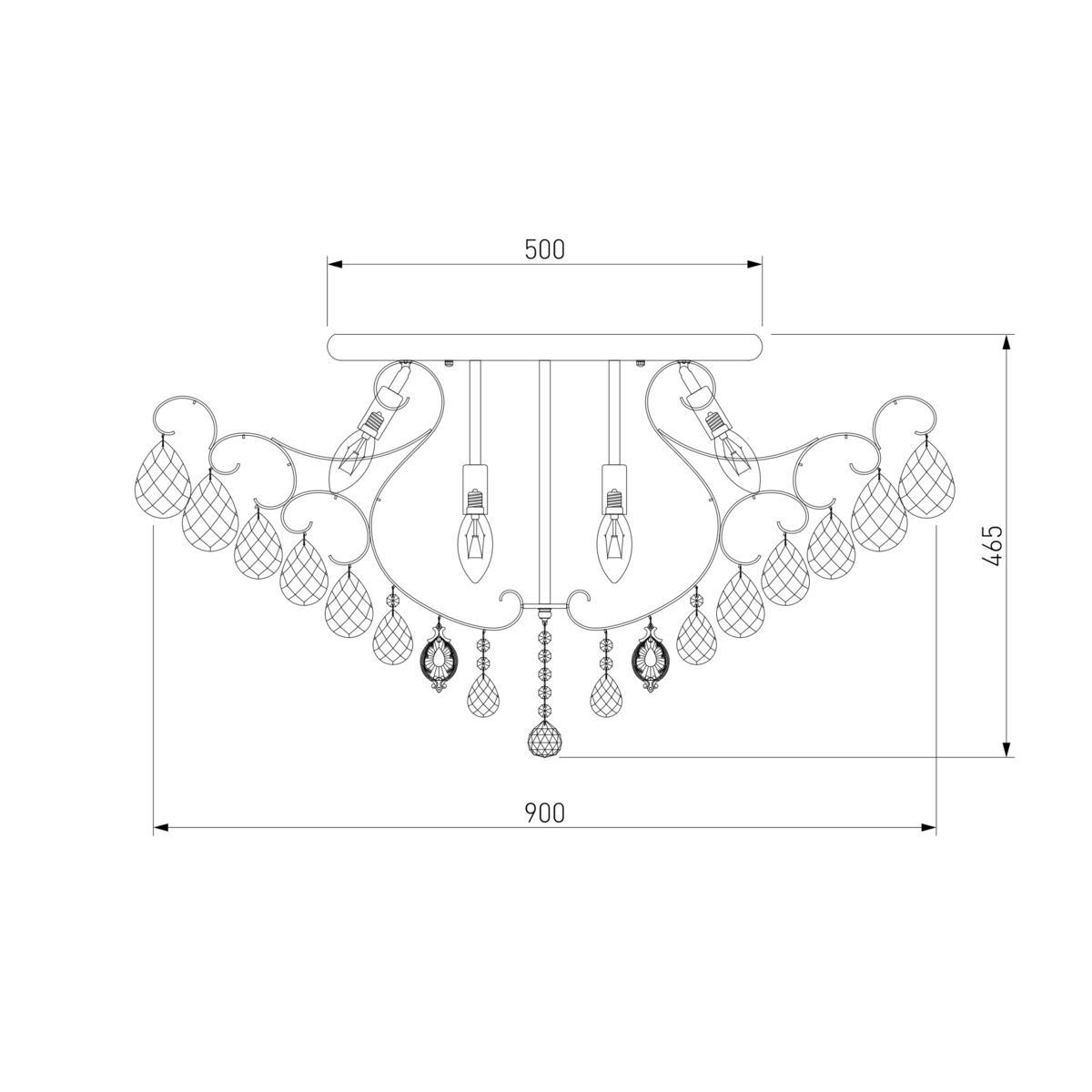 Потолочная люстра Eurosvet 10081/12 золото/прозрачный хрусталь Strotskis