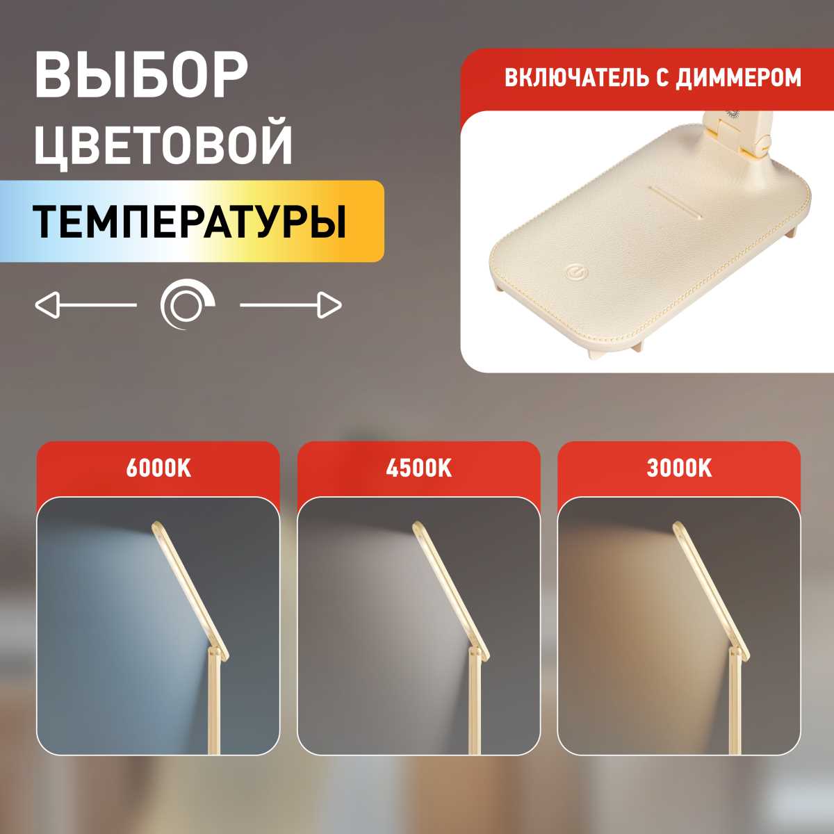 Настольная лампа аккумуляторная ЭРА NLED-495-5W-BG Б0057191